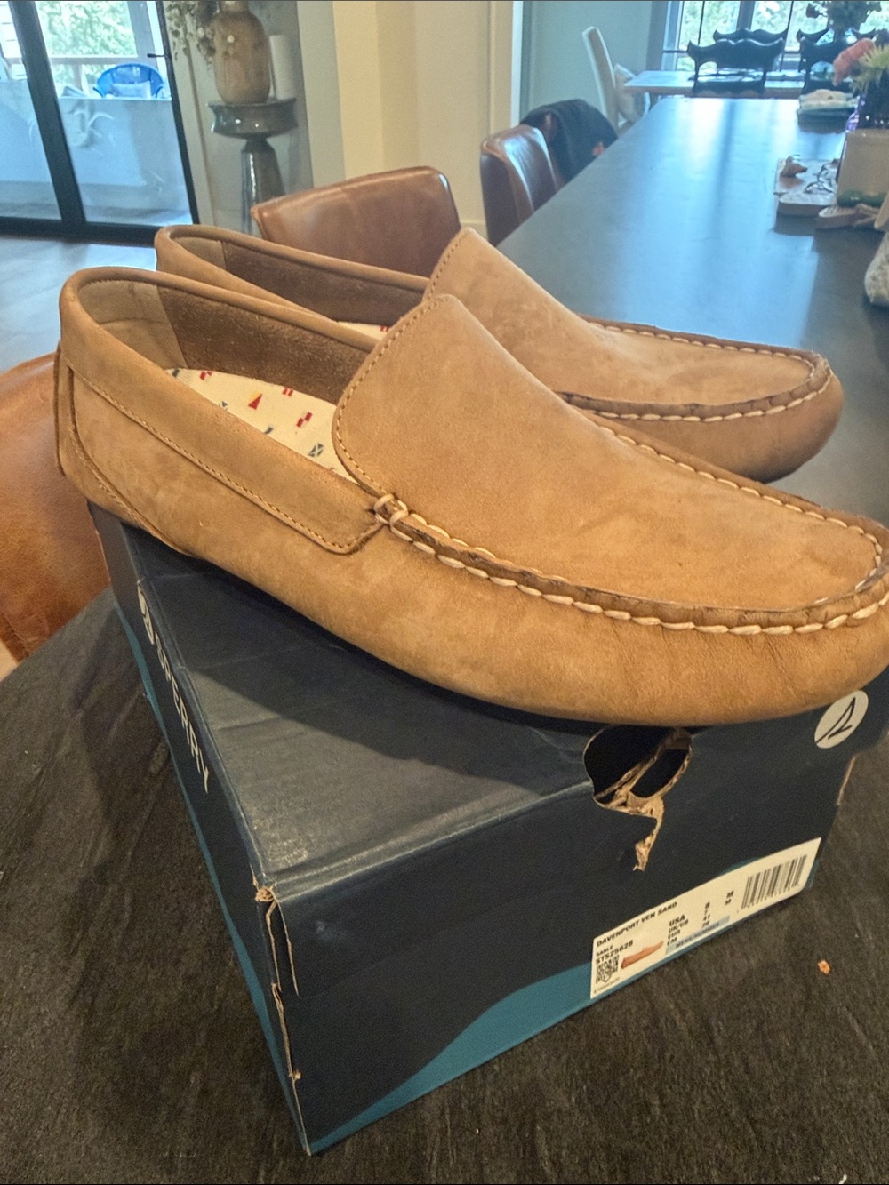 Men's sperry Tan Suede Slip-On Loafers - Classic Driving Shoe